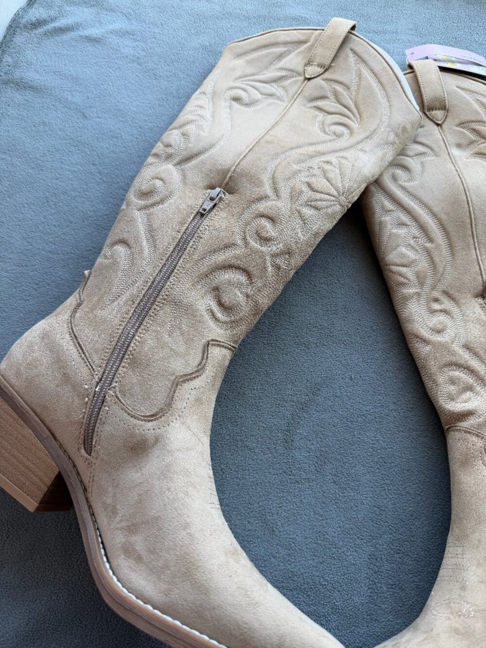 Women’s Kenzie Tall Western Boots with Memory Foam Insole – Wild Fable Tan 10 - Picture 7 of 10